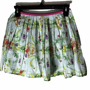 Ted Baker Girls Accordion Pleated Skirt Colorful Floral Pattern Size 8